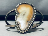 Banana's Foster Agate Vintage Native American Navajo Sterling Silver Bracelet-Nativo Arts