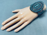 Silver Bridges Vintage Native American Navajo Needle Turquoise Sterling Silver Bracelet-Nativo Arts