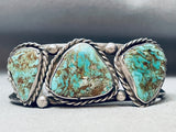 One Of The Most Unique Vintage Native American Navajo Royston Turquoise Sterling Silver Bracelet-Nativo Arts