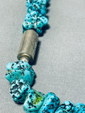 Native American Amazing Vintage Santo Domingo Sleeping Beauty Turquoise Sterling Silver Necklace-Nativo Arts