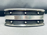 Dynamic Native American Navajo Signed Tawney Cruz Sterling Silver Bracelet-Nativo Arts