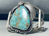 Outstanding Vintage Native American Navajo Spiderweb Turquoise Sterling Silver Bracelet-Nativo Arts