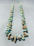 Outstanding Native American Navajo Royston Kingman Turquoise Chunks Sterling Silver Necklace-Nativo Arts