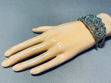 One Of The Most Incredible Vintage Native American Zuni Turquoise Sterling Silver Bracelet-Nativo Arts
