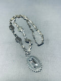 Jan Popovich Vintage Native American Navajo Turquoise Sterling Silver Necklace-Nativo Arts