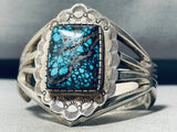 Woah!!! Godber Turquoise Vintage Native American Navajo Sterling Silver Bracelet-Nativo Arts