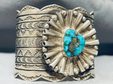 One Of The Most Unique Vintage Native American Navajo Turquoise Sterling Silver Bracelet-Nativo Arts