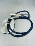 The Biggest Elk Bone Native American Navajo Sterling Silver Bolo Tie-Nativo Arts