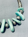 Incredible Vintage Native American Navajo Turquoise Nugget Sterling Silver Bead Necklace-Nativo Arts