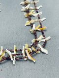 Family Of Doves Vintage Native American Navajo Bird Sterling Silver Heishi Necklace-Nativo Arts