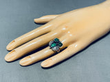 Marvelous Vintage Native American Navajo Cerrillos Turquoise Sterling Silver Ring-Nativo Arts