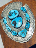 Arrowhead Protector Vintage Native American Navajo Turquoise Sterling Silver Ketoh Bracelet-Nativo Arts
