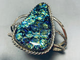 One Of The Most Unique Ever Vintage Native American Navajo Shell Sterling Silver Bracelet-Nativo Arts