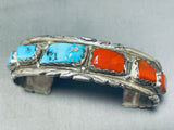 Wonderful Vintage Native American Zuni Morenci Turquoise Sterling Silver Signed Bracelet-Nativo Arts