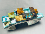 The Most Detailed Pueblo Turquoise Sterling Silver Braqcelet-Nativo Arts