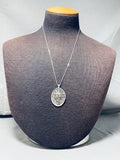 Important Vintage Native American Hopi Signed Sterling Silver Spider Necklace-Nativo Arts