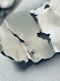 The Most Unique Native American Navajo Flower Sterling Silver Bracelet Cuff-Nativo Arts