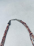 White Dove Vintage Santo Domingo Heishi Sterling Silver Necklace Old-Nativo Arts