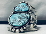 108 Grams Monster Vintage Native American Navajo Turquoise Sterling Silver Bracelet-Nativo Arts