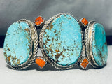 One Of The Best Vintage Native American Navajo #8 Turquoise Sterling Silver Bracelet-Nativo Arts