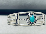 Special Vintage Native American Navajo Cerrillos Turquoise Sterling Silver Bracelet-Nativo Arts