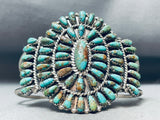 Davina Benally Vintage Native American Navajo Royston Turquoise Sterling Silver Bracelet-Nativo Arts