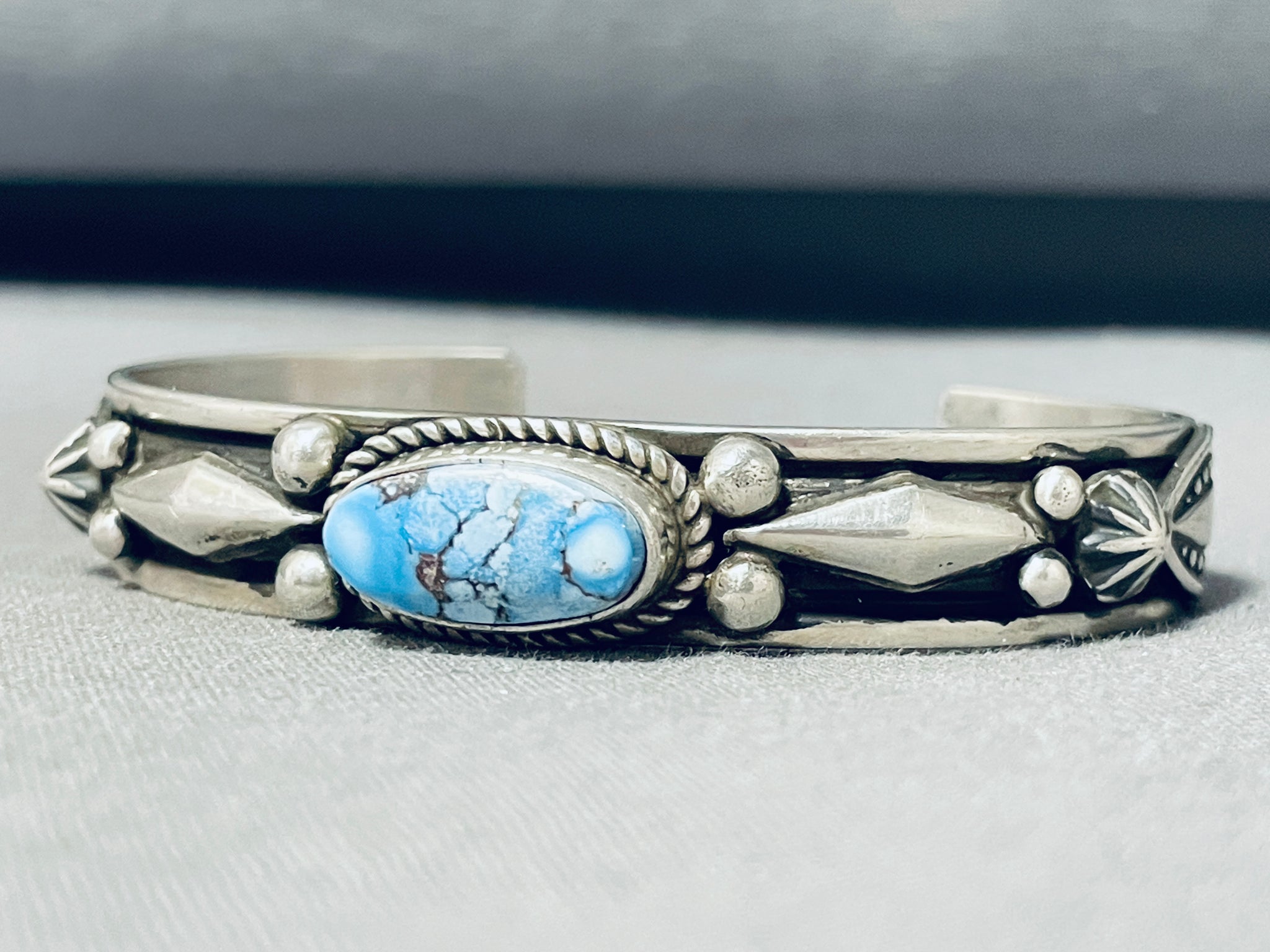 Native American Albert Jake Golden Hill Turquoise Sterling Silver