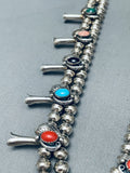 Womens Vintage Southwest Turquoise Sterling Silver Squash Blossom Necklace-Nativo Arts
