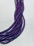 Gorgy!! Native American Navajo Purple Sugilite Sterling Silver Necklace!-Nativo Arts
