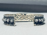 Vick Hicks Very Rare Turquoise Native American Navajo Sterling Silver Bracelet-Nativo Arts