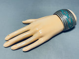 Rare Early Hallmark!! Thomas Singer Vintage Native American Navajo Turquoise Bracelet-Nativo Arts