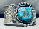 87 Grams Heavy Vintage Native American Navajo Turquoise Sterling Silver Bracelet-Nativo Arts