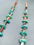 Chunky Royston Turquoise Vintage Native American Navajo Abalone Shell Necklace Old-Nativo Arts