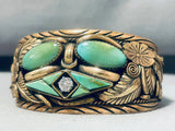 Majestic Vintage Native American Navajo Royston Turquoise Sterling Silver 12ktgf Bracelet-Nativo Arts