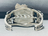 Bob Cleveland Important Vintage Native American Navajo #8 Turquoise Sterling Silver Bracelet-Nativo Arts