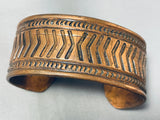 Incredible Vintage Native American Navajo Handstamped Copper Bracelet-Nativo Arts