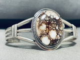 Larson Lee Native American Navajo Wildhorse Sterling Silver Bracelet-Nativo Arts