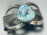 Awesome Vintage Native American Navajo Blue Diamond Turquoise Sterling Silver Bracelet-Nativo Arts