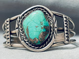 Stunning Vintage Native American Navajo Royston Turquoise Sterling Silver Bracelet