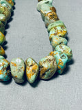 Native American Outstanding Vintage Santo Domingo Royston Turquoise Sterling Silver Necklace-Nativo Arts