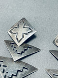 Special Vintage Native American Navajo Sterling Silver Earrings-Nativo Arts