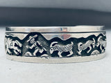 Memory Of Artist Vintage Native American Navajo Sterling Silver Bracelet Cuff-Nativo Arts