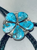 One Of The Coolest Vintage Native American Navajo Turquoise Sterling Silver Bolo Tie This Year!-Nativo Arts