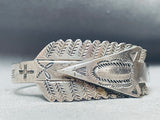 One Of The Most Unique Arrow Vintage Native American Navajo Sterling Silver Bracelet-Nativo Arts