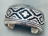 One Of The Best Vintage Native American Navajo Thomas Singer Sterling Silver Bracelet-Nativo Arts