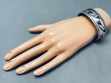 One Of The Best Vintage Hopi Wave Sterling Silver Bracelet-Nativo Arts