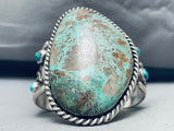 Monster 166 Grams Vintage Native American Navajo Green Turquoise Sterling Silver Bracelet-Nativo Arts