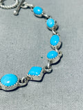 Stunning Vintage Native American Navajo Turquoise Sterling Silver Charm Bracelet-Nativo Arts