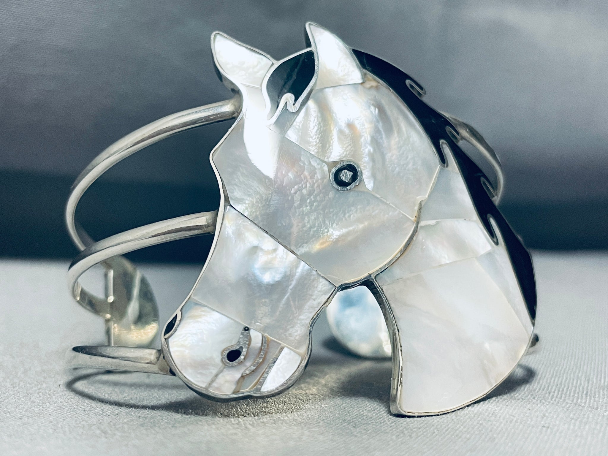 thumbnail image 2 of Matte Silver Oxidized Quarter Horse Brass Jewelry Finding - Stamping Or Charm - Made In USA 2 of 3