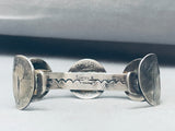 Old Coins Native American Navajo Sterling Silver Bracelet Cuff-Nativo Arts